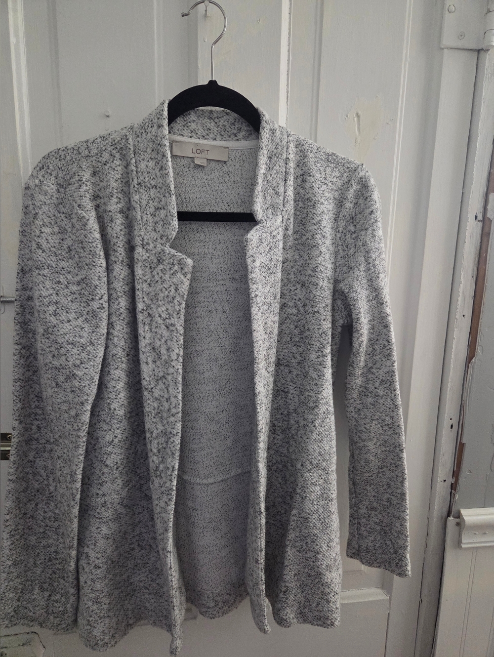 LOFT Women's Gray Open-Front Knit Sweater Cardigan Size XS - Picture 1 of 14